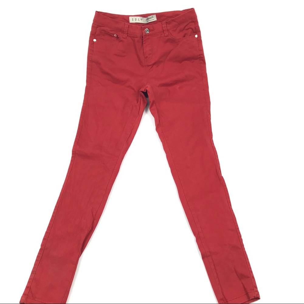 Red skinny stretch jeans sz 4 (from the UK) - Picture 2 of 8